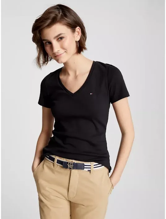 Camiseta Tommy Hilfiger color negro para dama