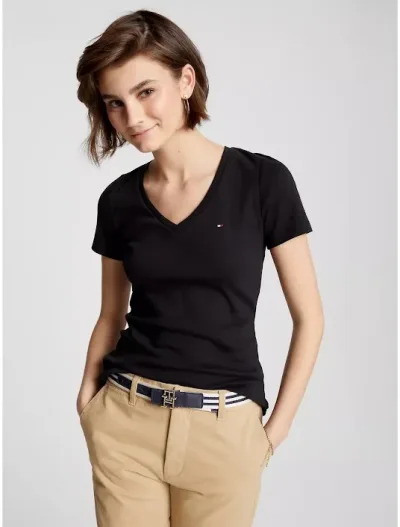 Camiseta Tommy Hilfiger color negro para dama