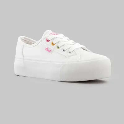 Tenis Coral para dama Isamu Sunset color blanco