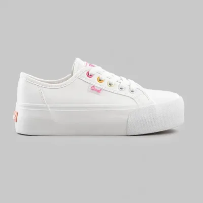 Tenis Coral para dama Isamu Sunset color blanco