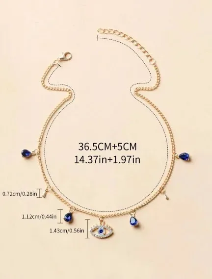 Collar para dama con diseño de ojo