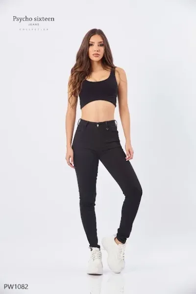 Jeans Psycho Sixteen Mica High Rise PW1082 para dama  color negro