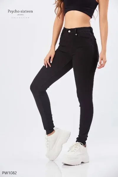 Jeans Psycho Sixteen Mica High Rise PW1082 para dama  color negro