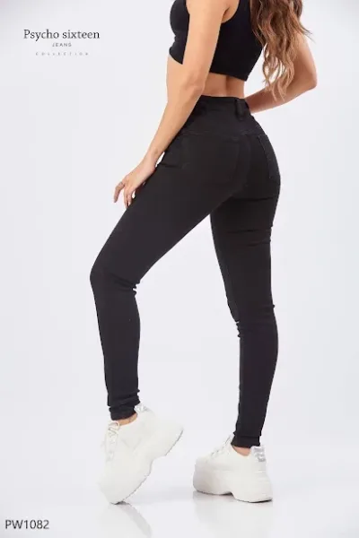 Jeans Psycho Sixteen Mica High Rise PW1082 para dama  color negro