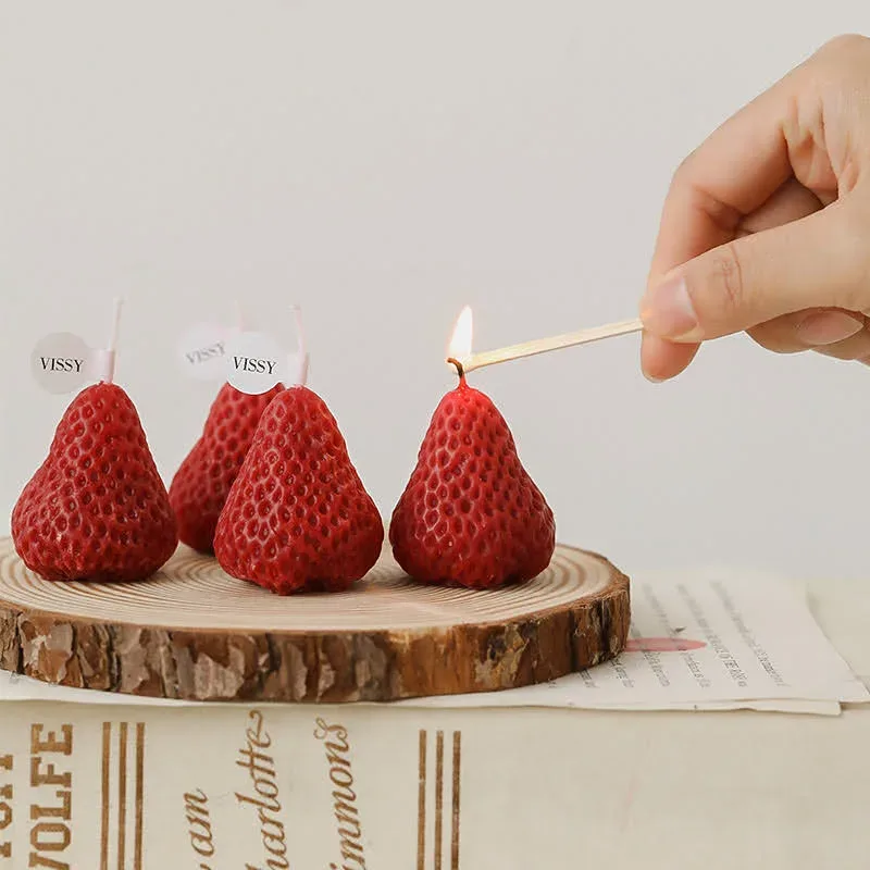 Velas con Forma de Fresa