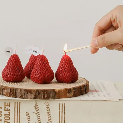 Velas con Forma de Fresa