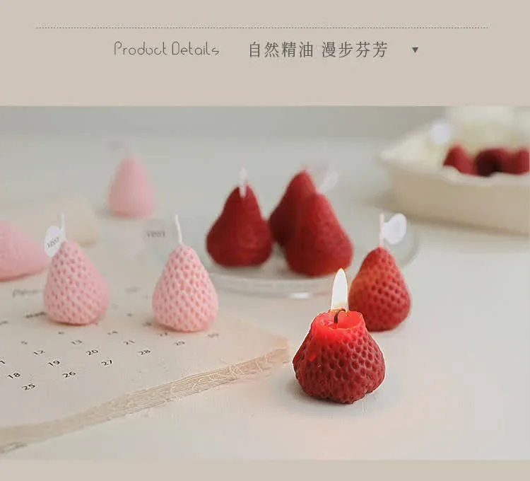 Velas con Forma de Fresa