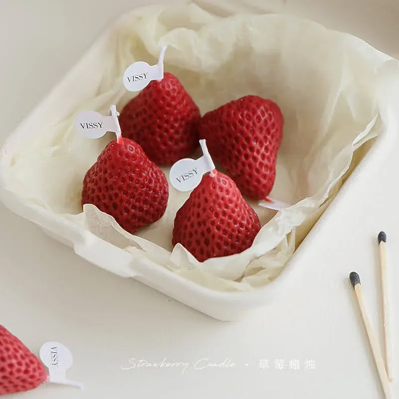 Velas con Forma de Fresa