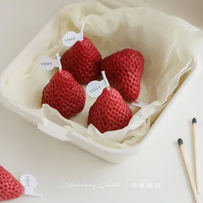 Velas con Forma de Fresa