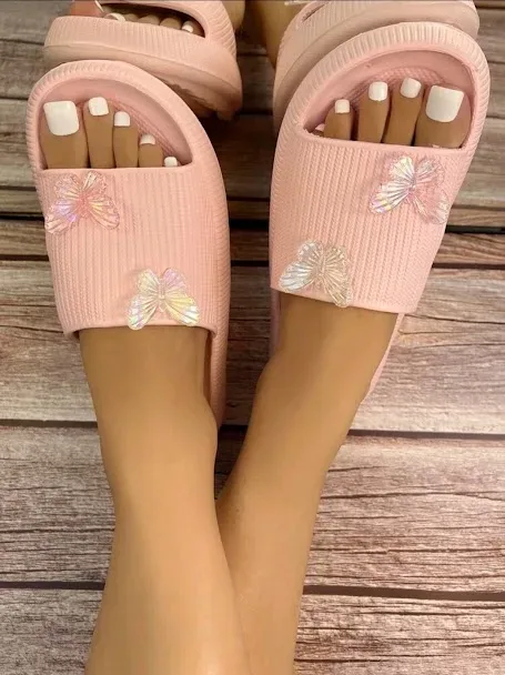 Par de sandalias para dama color rosa