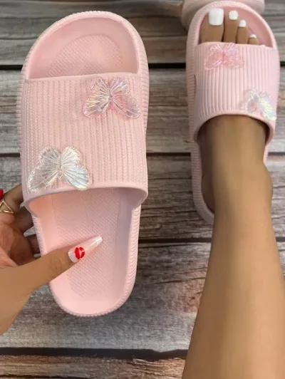 Par de sandalias para dama color rosa