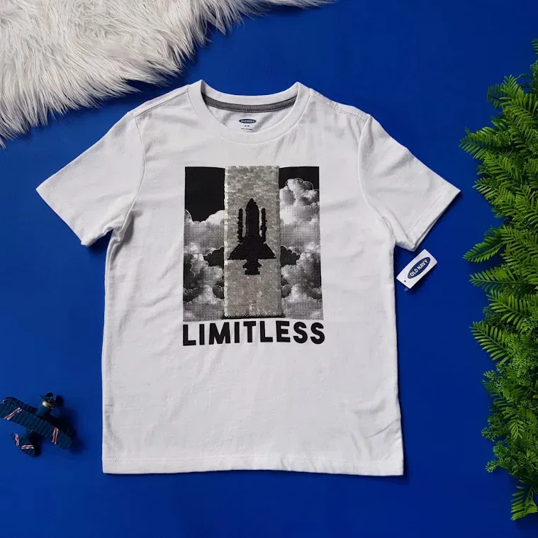 Camiseta para niño Old Navy  color blanco