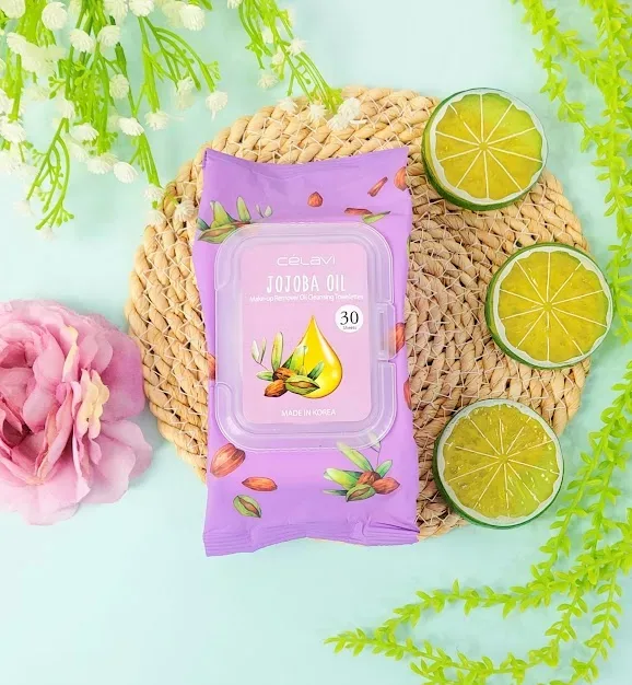 Toallitas limpiadoras desmaquillantes aceite de jojoba Célavi