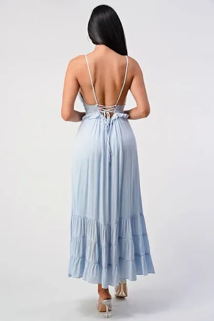Vestido para dama color celeste
