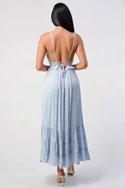 Vestido para dama color celeste