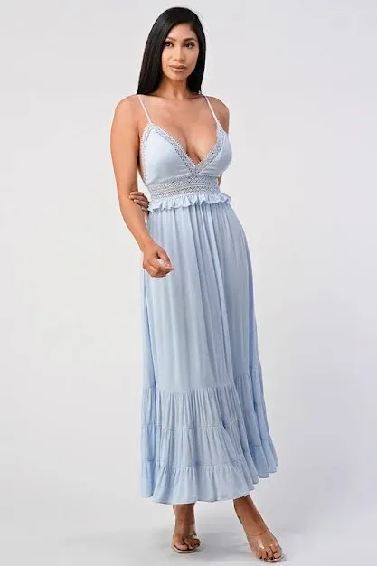 Vestido para dama color celeste