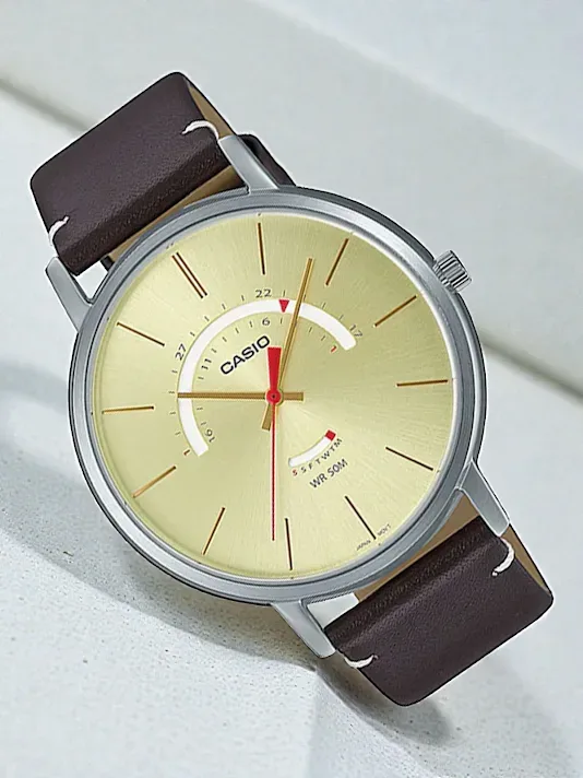 Reloj Casio para caballero MTP-B105L-9AVDF COLOR CAFE ASCURO