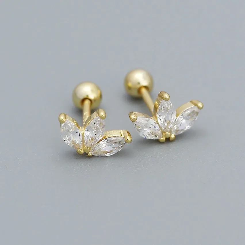 Aretes para dama baño de plata