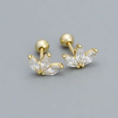 Aretes para dama baño de plata
