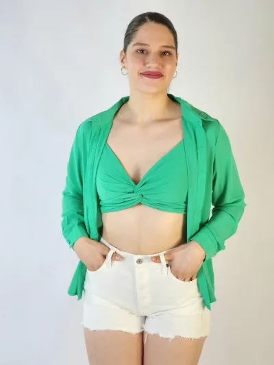 Set de blusas para dama color Verde