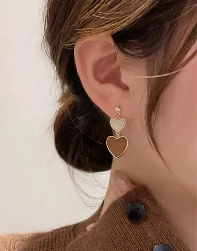 Aretes con diseño de corazón
