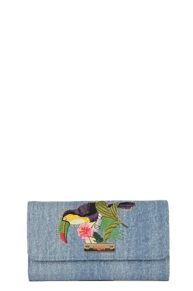 Cartera Nicole Lee para dama color mezclilla