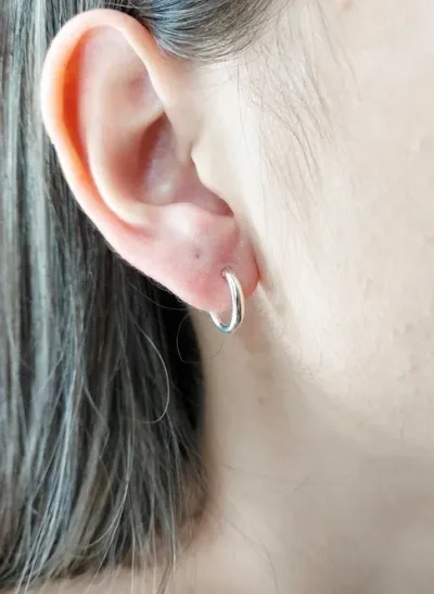 Aretes para dama plata 925 argollas pequeñas