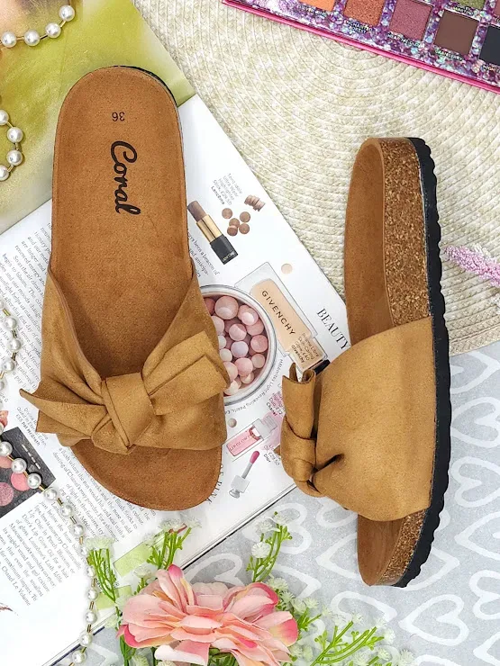 Sandalias Coral para dama color  Tan Romina Tan