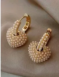 Argollas de fantasía para dama color dorado