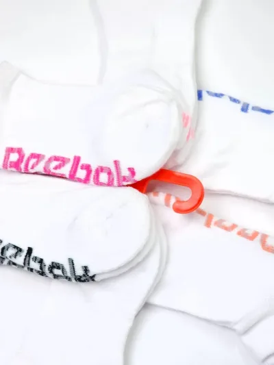 Set 6 pares de medias Reebok para dama color blanco.