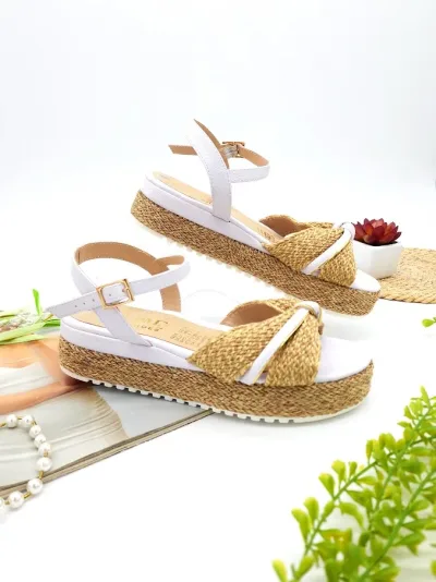 Sandalias Colombianas para Dama blanco ST-33