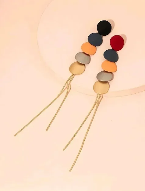 Aretes para dama multicolor
