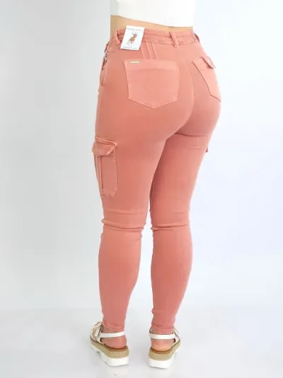 Pantalón cargo Cambridge Polo para Dama color Palo Rosa