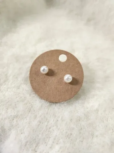 Aretes para dama de fantasía con diseño de perla