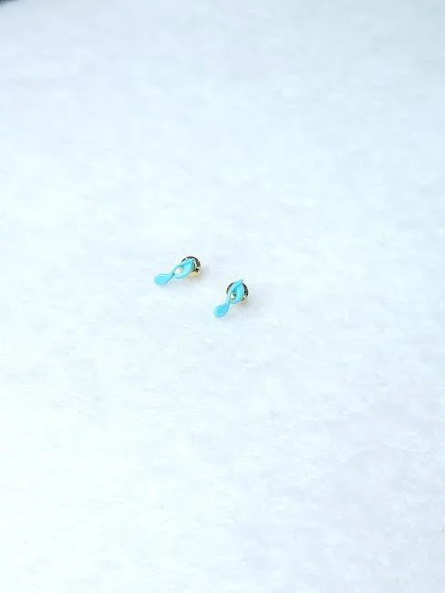 Par de aretes para dama diseño de nota musical