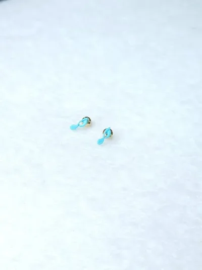 Par de aretes para dama diseño de nota musical