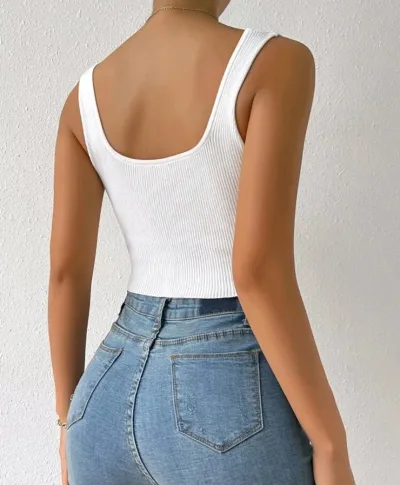 Crop top para dama color blanco