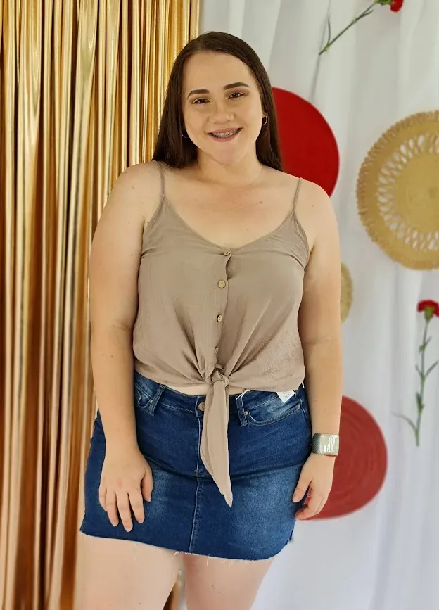 Blusa Style Rack para dama color beige