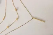 Conjunto de acero inoxidable para dama color dorado
