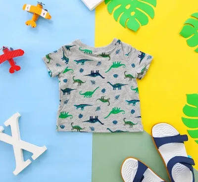 Camiseta para niño Old Navy  color gris