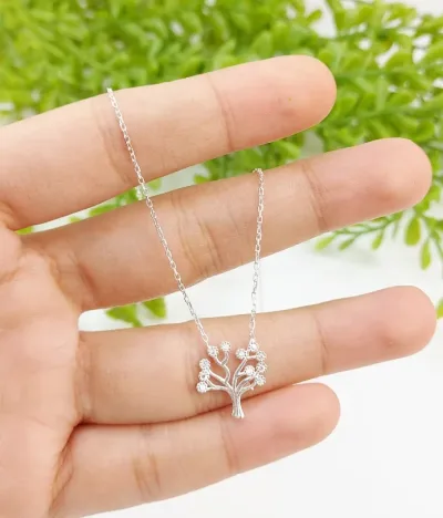 Collar para dama plata 925 diseño dije árbol de vida