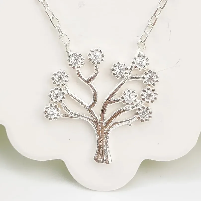 Collar para dama plata 925 diseño dije árbol de vida