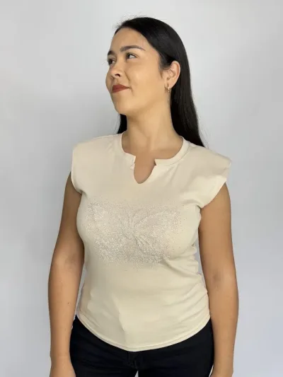 Blusa color beige para Dama