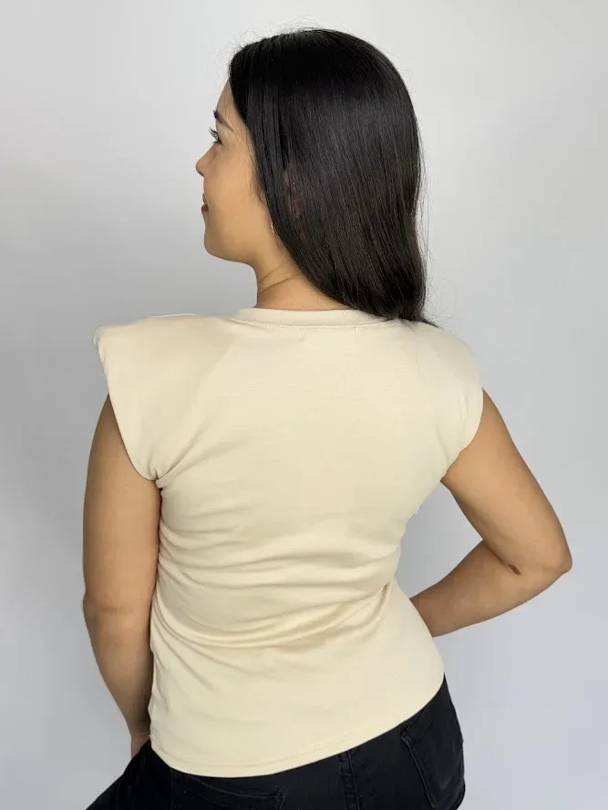 Blusa color beige para Dama