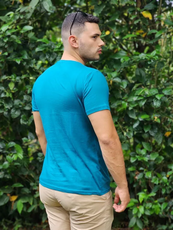 Camiseta para caballero Estivaneli color turquesa