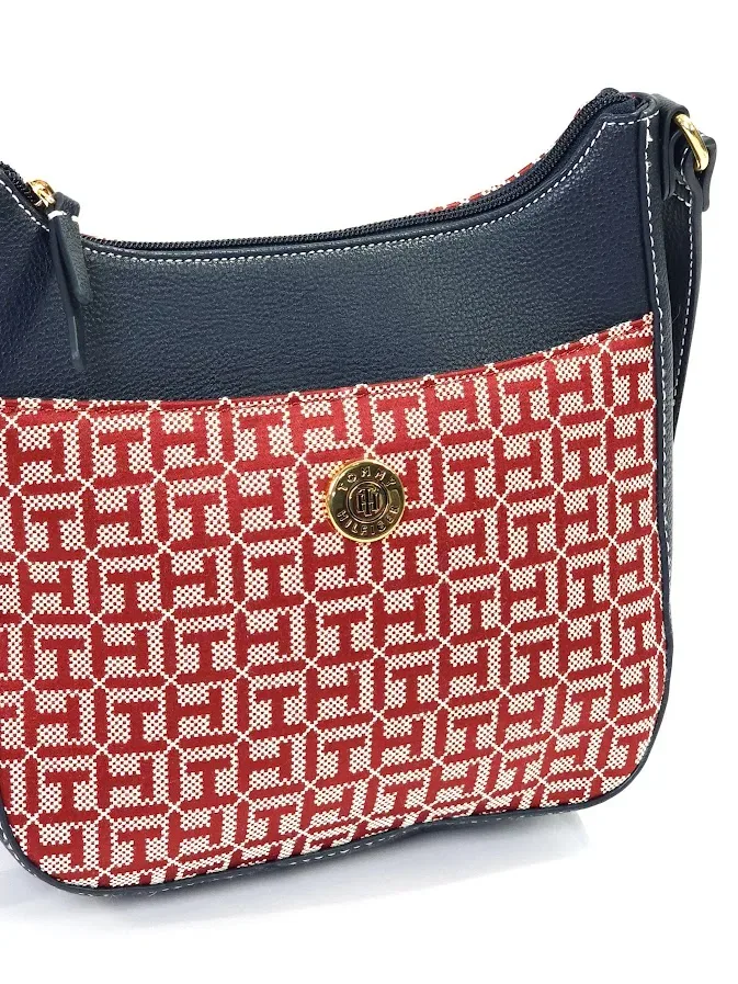 Bolso Tommy Hilfiger para dama color rojo y azul