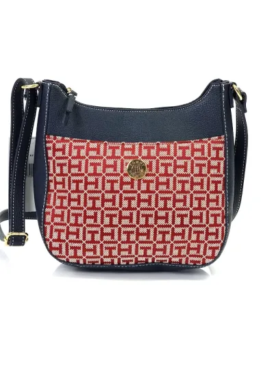 Bolso Tommy Hilfiger para dama color rojo y azul
