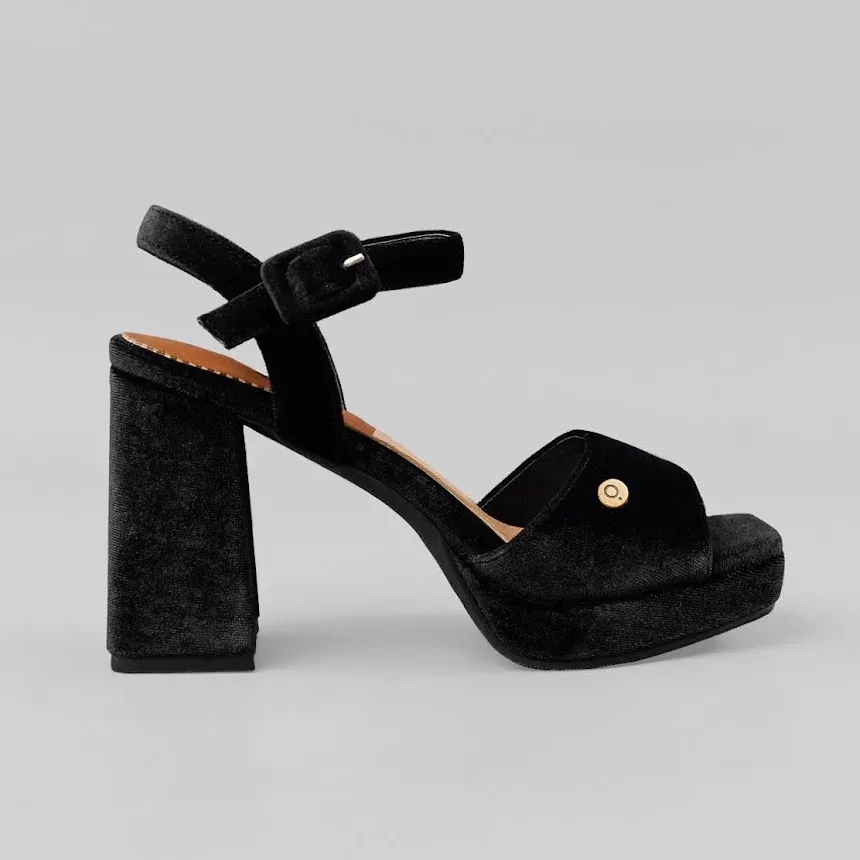 Tacón Promise Musa Black Velvet para dama