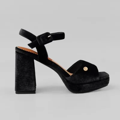 Tacón Promise Musa Black Velvet para dama