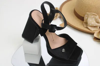 Tacón Promise Musa Black Velvet para dama